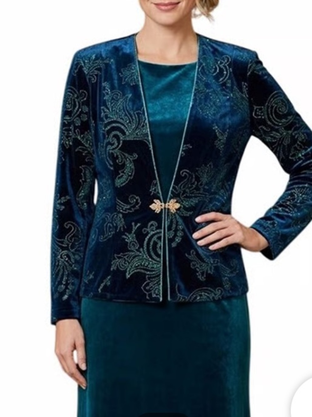 R&M Richards 2pc Evening Jacket and dress Sz 12p